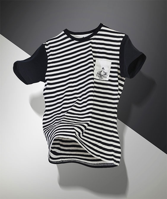 camiseta marinera con bolsillo camiseta unisex rayas marineras
